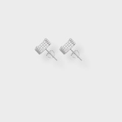 925 ICED SQUARE EARRINGS