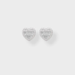 925 ICED HEART EARRINGS