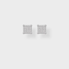 925 ICED SQUARE EARRINGS