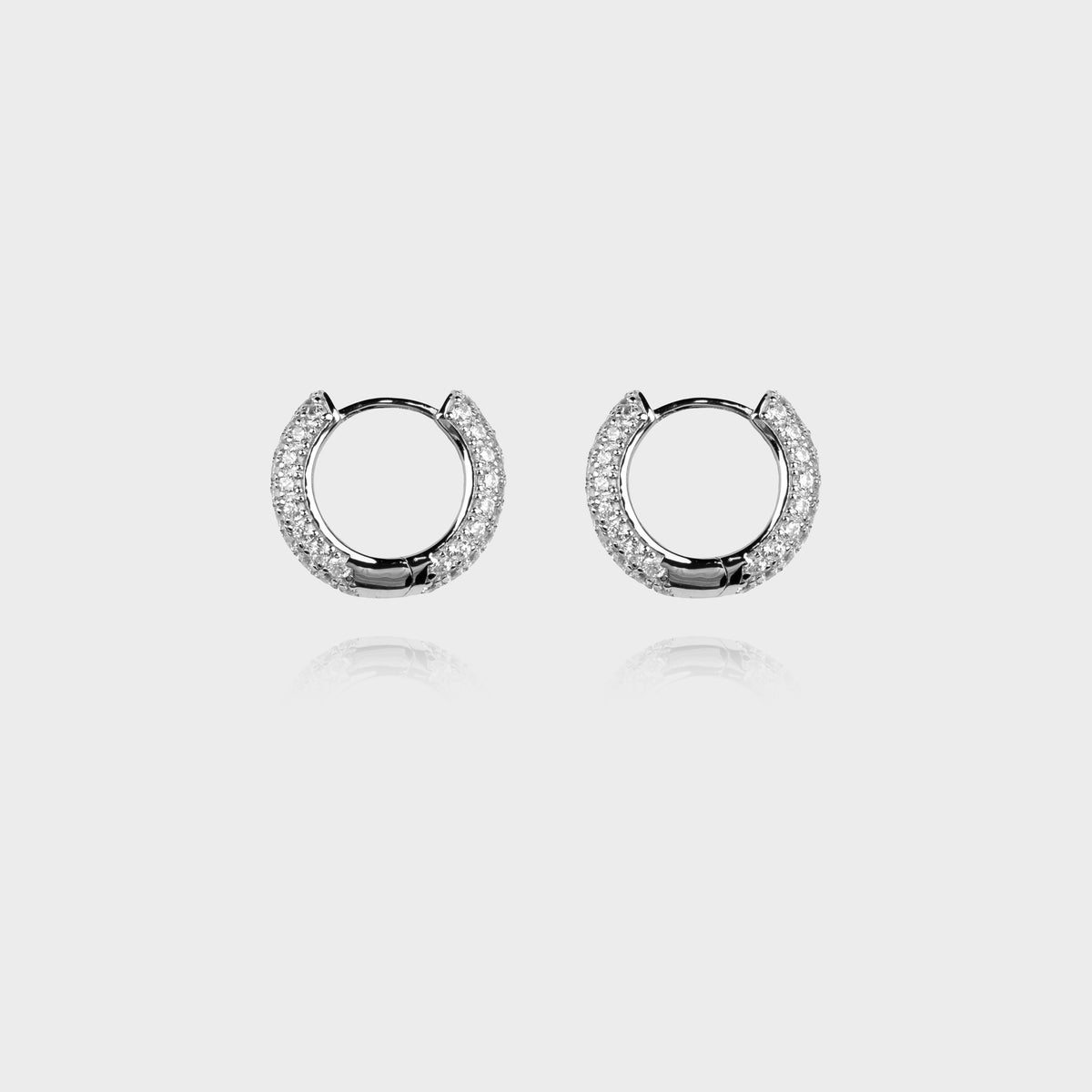925 ICED HOOP EARRINGS