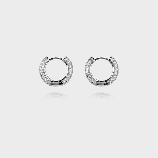 YCIENO ICED HOOP EARRINGS - 925
