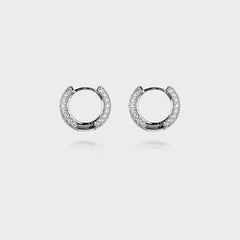 925 ICED HOOP EARRINGS